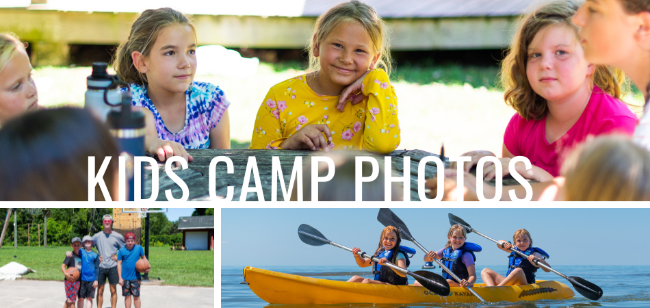 collage of photos for kids camp